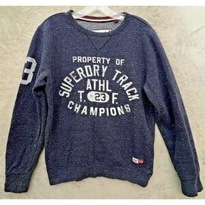 Superdry 23 Track & Field Sweatshirt Blue Heather Men's M